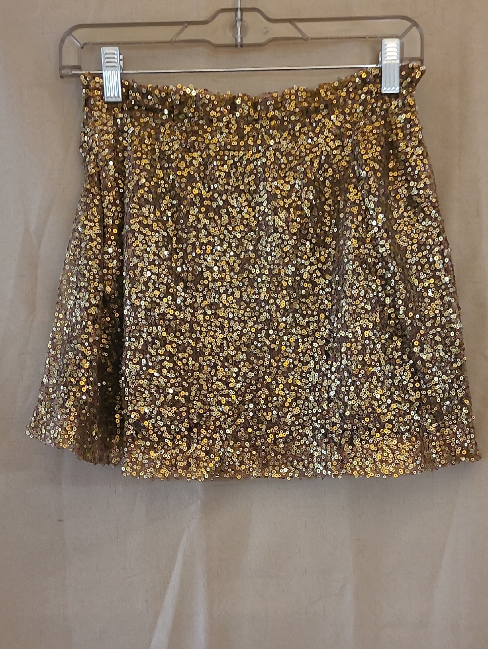 J. Crew Gold Sequin Mini Skirt